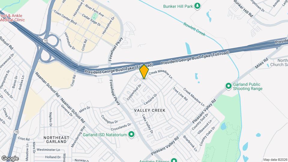 2510 Valley Creek Dr Mapa y Detalles de la Ubicación