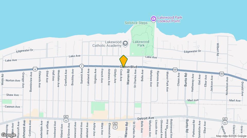 14821 Clifton Blvd, Unit 2 Map and Location Details