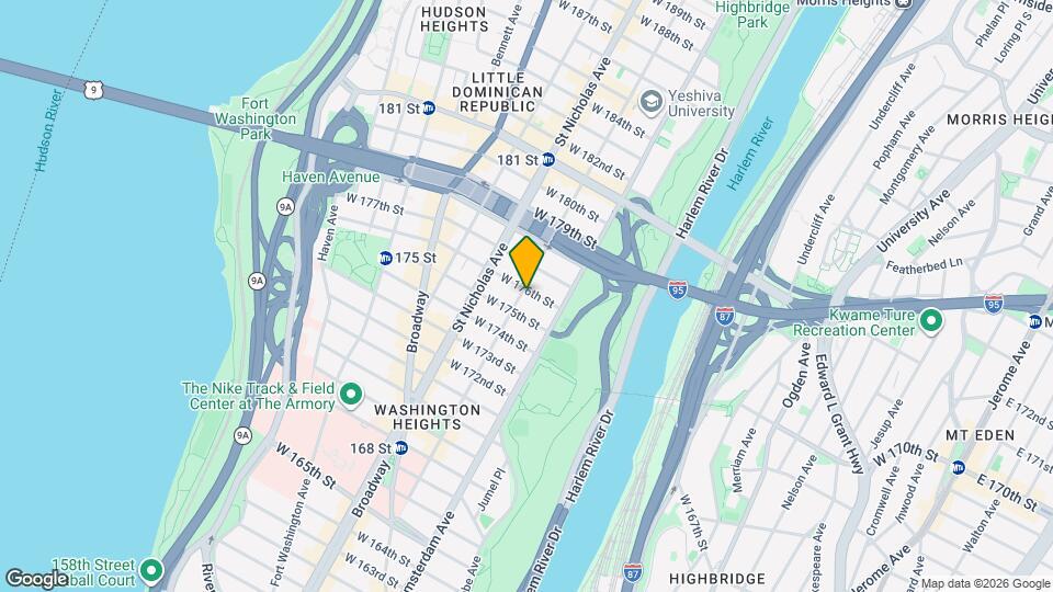 215 Audubon Ave Map and Location Details