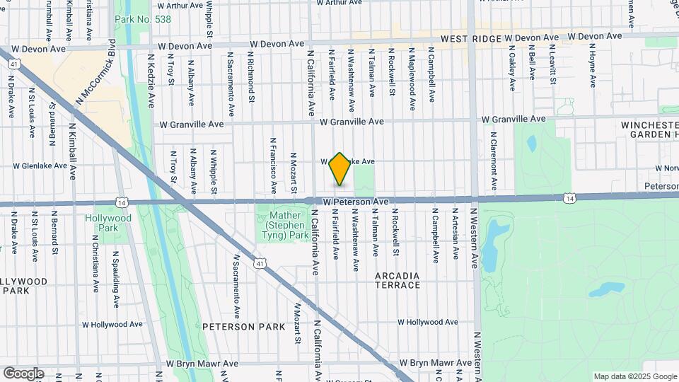 6015-6023 N Fairfield Ave Mapa y Detalles de la Ubicación