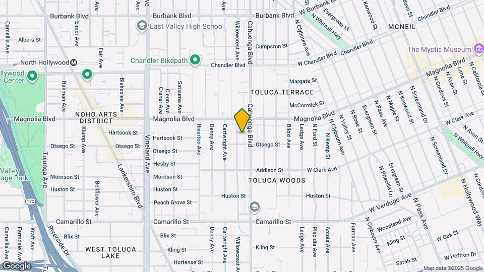 5120 Willowcrest Ave Map and Location Details