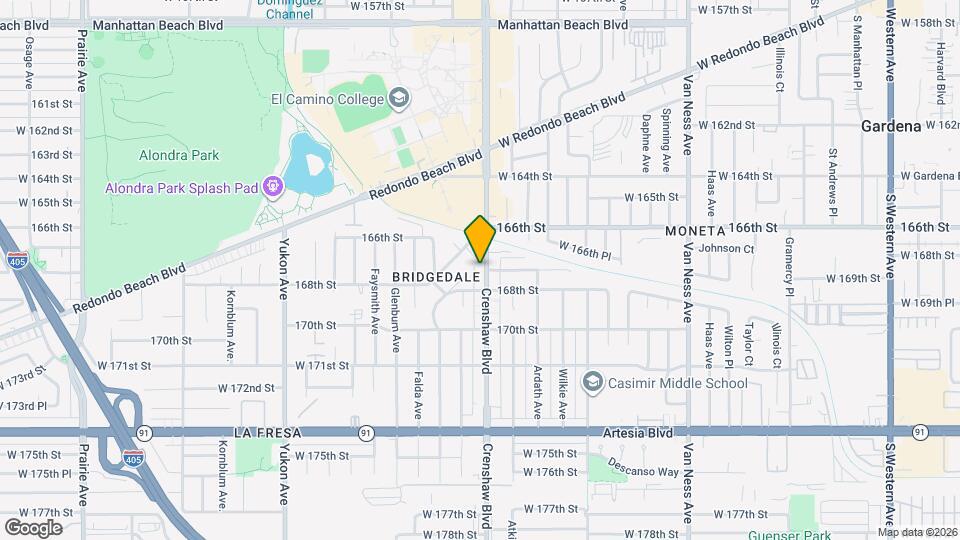 16713 Crenshaw Blvd, Unit 16713 Map and Location Details