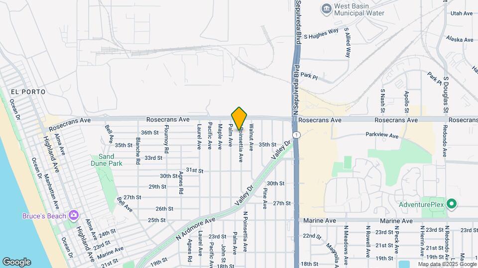 3525 N Poinsettia Ave, Unit Manhattan Beach Gem Map and Location Details