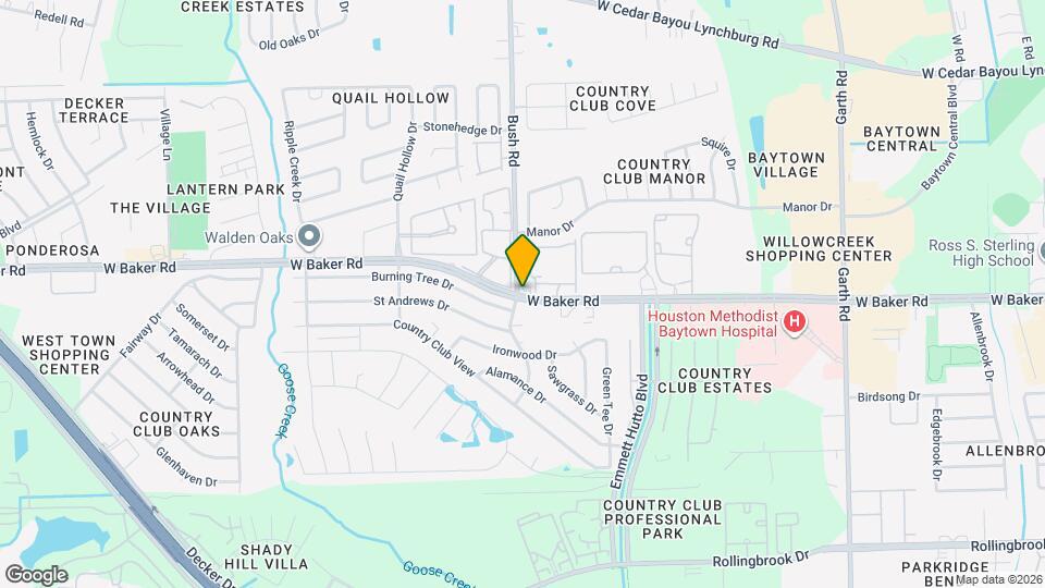 2898 W Baker Rd Map and Location Details