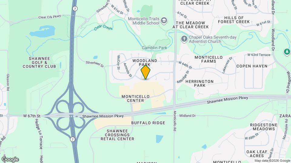 22217 W 64th Terrace Map and Location Details