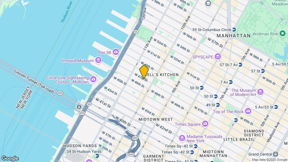 522 W 47th St Mapa y Detalles de la Ubicación