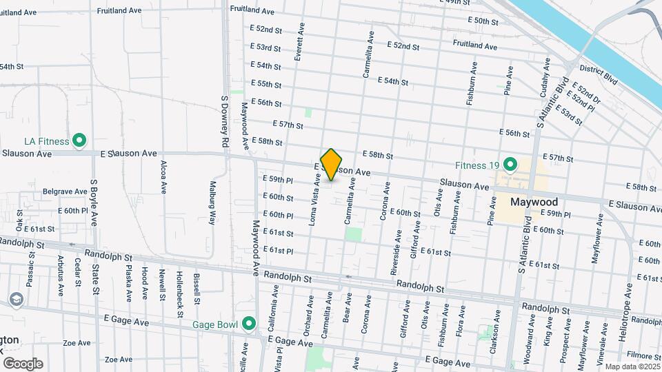 5930 Loma Vista Ave Map and Location Details