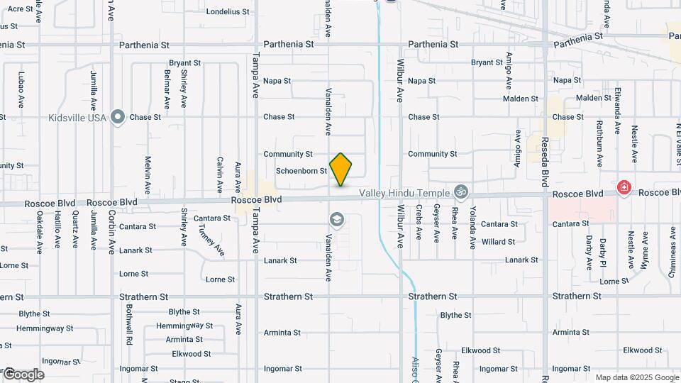 19037 Roscoe Blvd Map and Location Details
