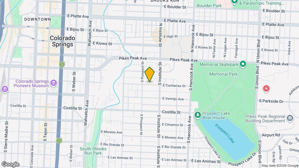 818 E Cucharras St Map and Location Details