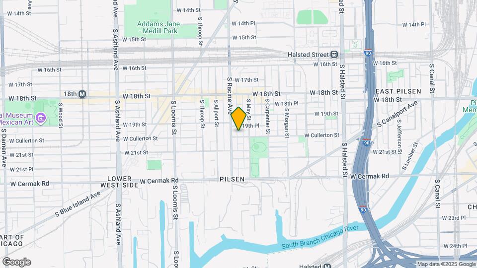 1166 W Cullerton St Mapa y Detalles de la Ubicación