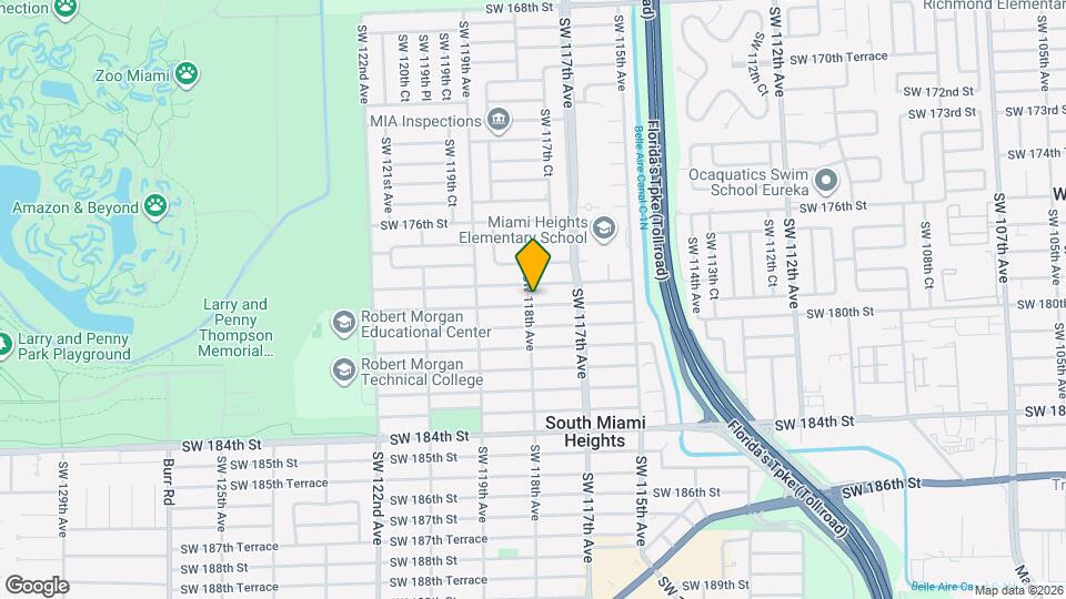 11771 SW 179th Terrace Map and Location Details