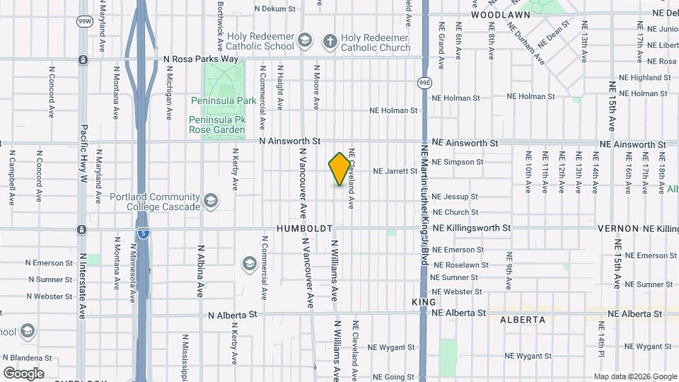 5728 N Williams Ave Map and Location Details