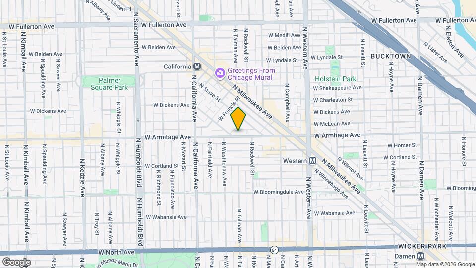 2624 W Armitage Ave Map and Location Details