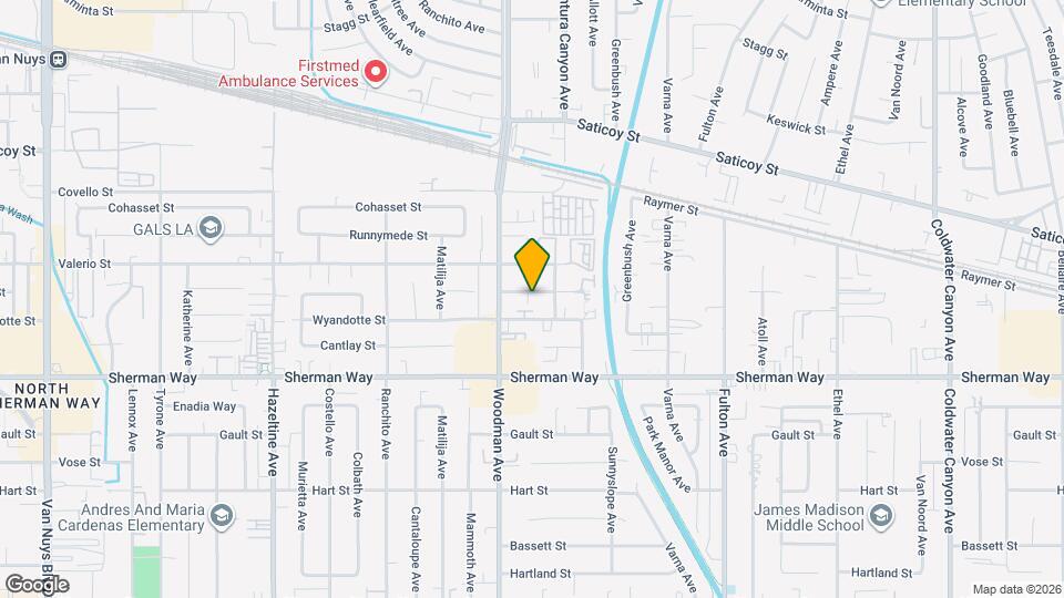 13626 Leadwell St, Unit 626 1-2 Map and Location Details