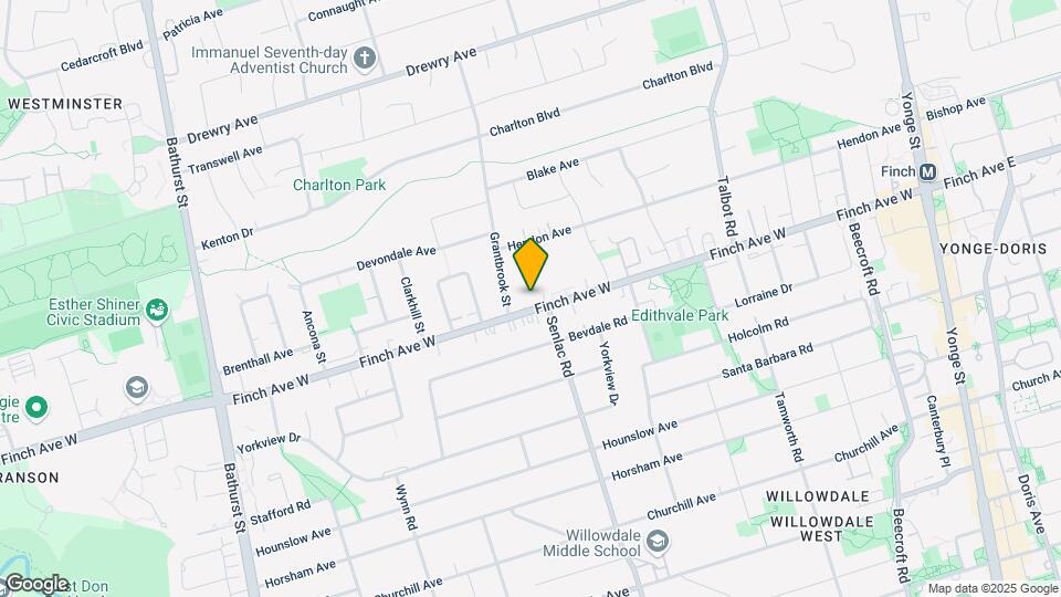 172-180 Finch Ave Map and Location Details