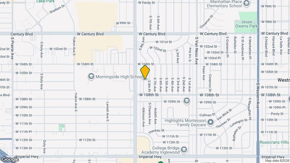 10608 S 8th Ave Map and Location Details