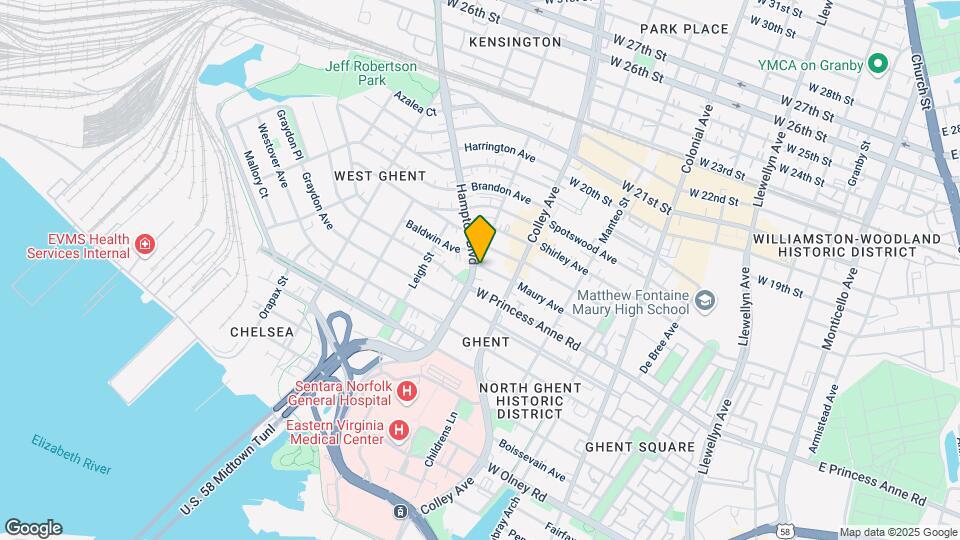 1216 Hampton Blvd Map and Location Details