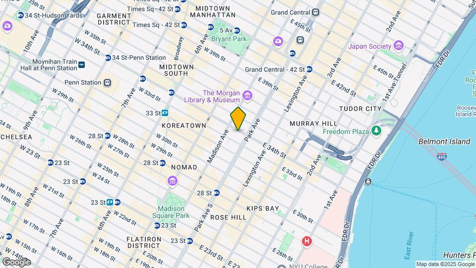 58 E 34th St Mapa y Detalles de la Ubicación