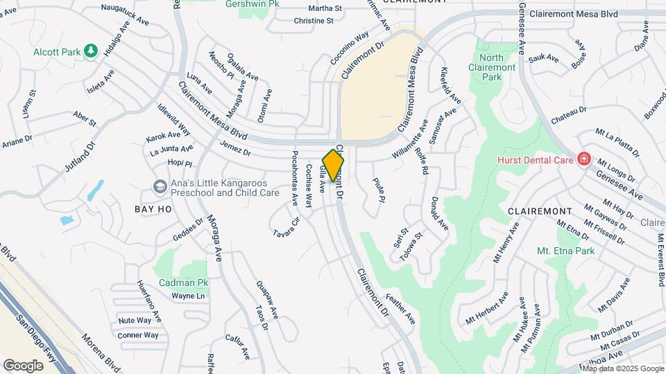 4526 Clairemont Dr Map and Location Details