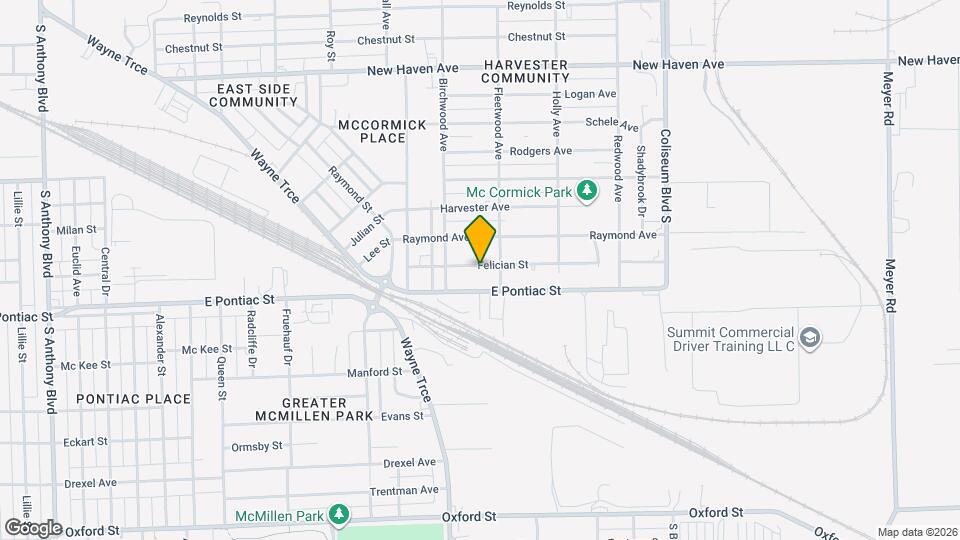 3312 Felician St Map and Location Details
