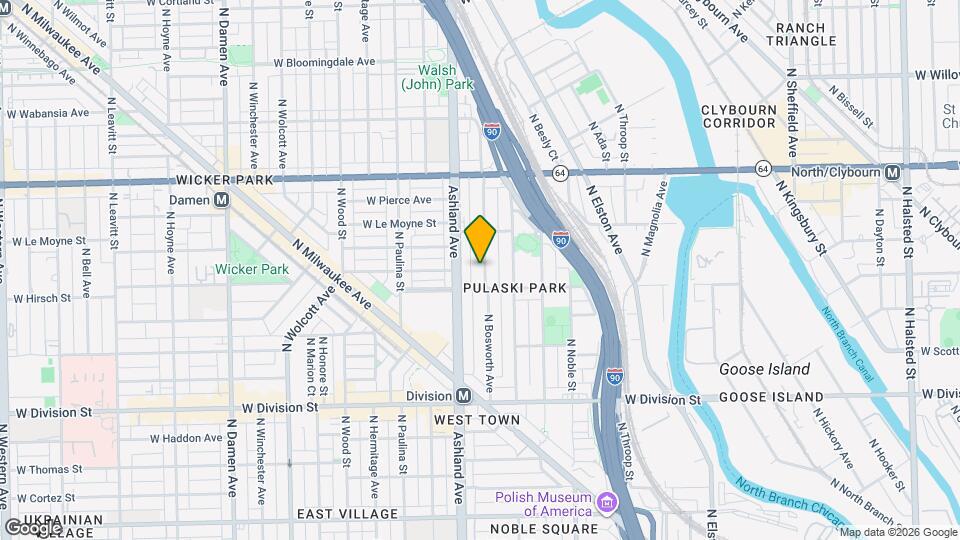 1416 N Bosworth Ave, Unit J02P Mapa y Detalles de la Ubicación