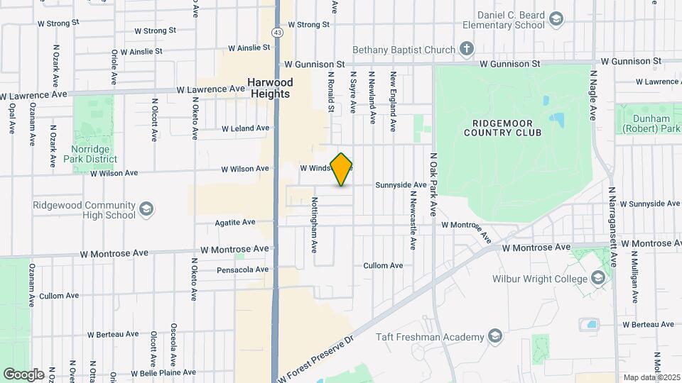 7009 Sunnyside Ave Map and Location Details