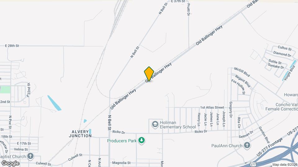 2001 Old Ballinger Hwy Mapa y Detalles de la Ubicación