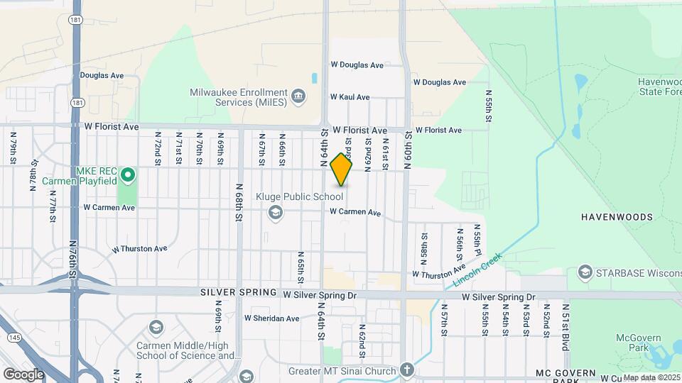 5837 N 63rd St Map and Location Details