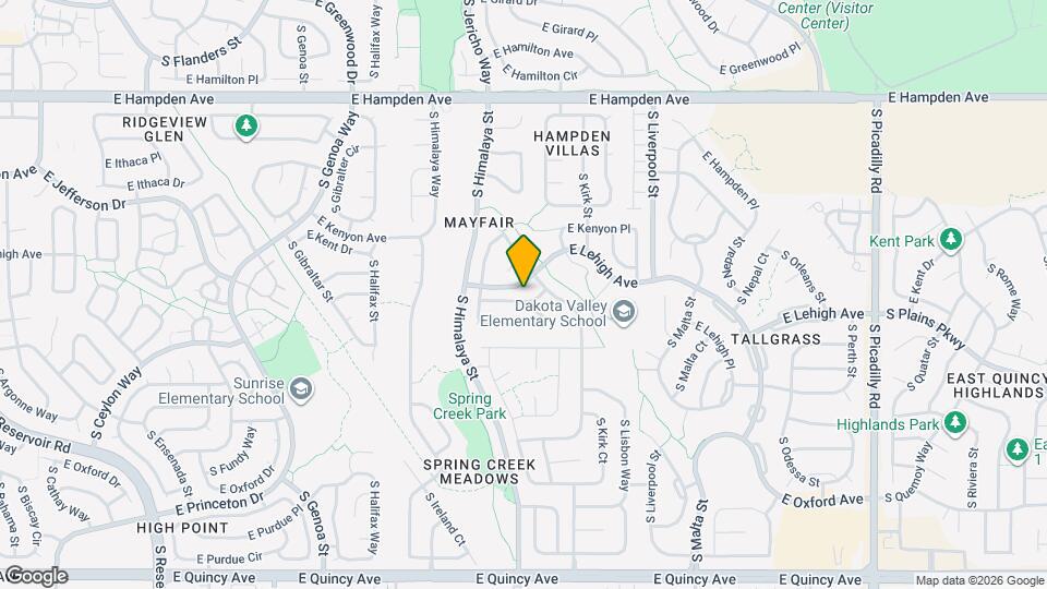 20527 E Lehigh Pl Map and Location Details