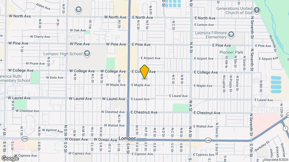 509 N F St Map and Location Details
