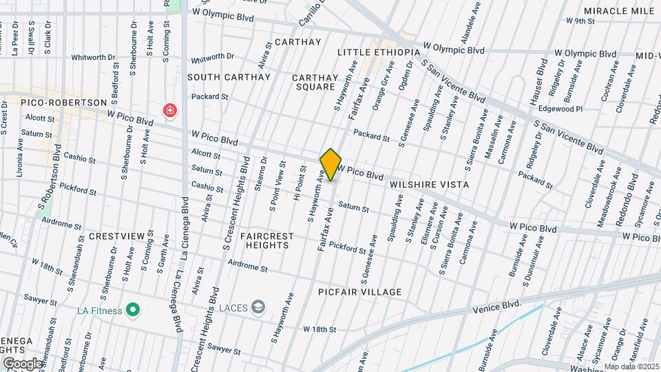 1433 S Fairfax Ave Mapa y Detalles de la Ubicación