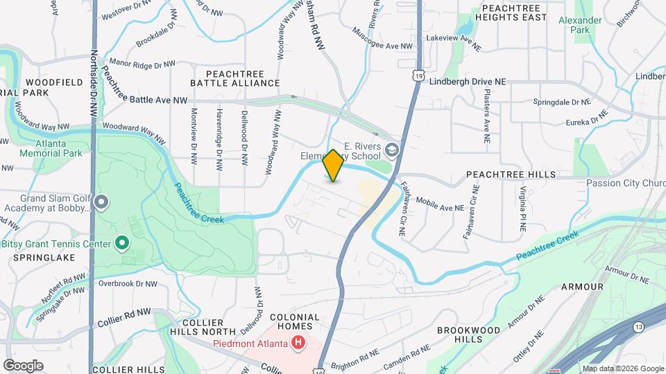 99 Peachtree Memorial Dr NW Map and Location Details