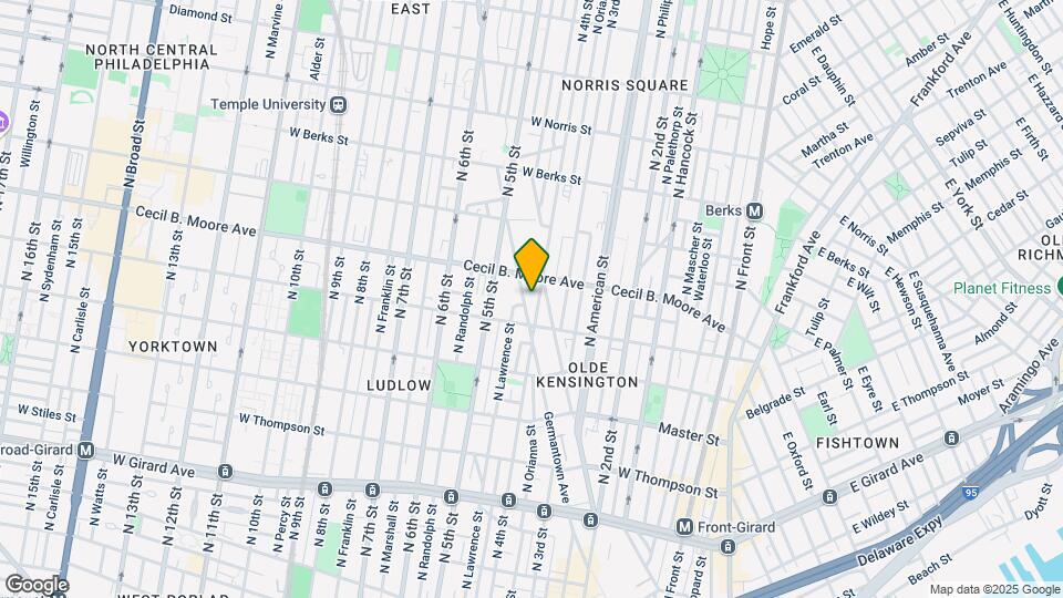 1631 Germantown Ave, Unit 1/First Floor Map and Location Details