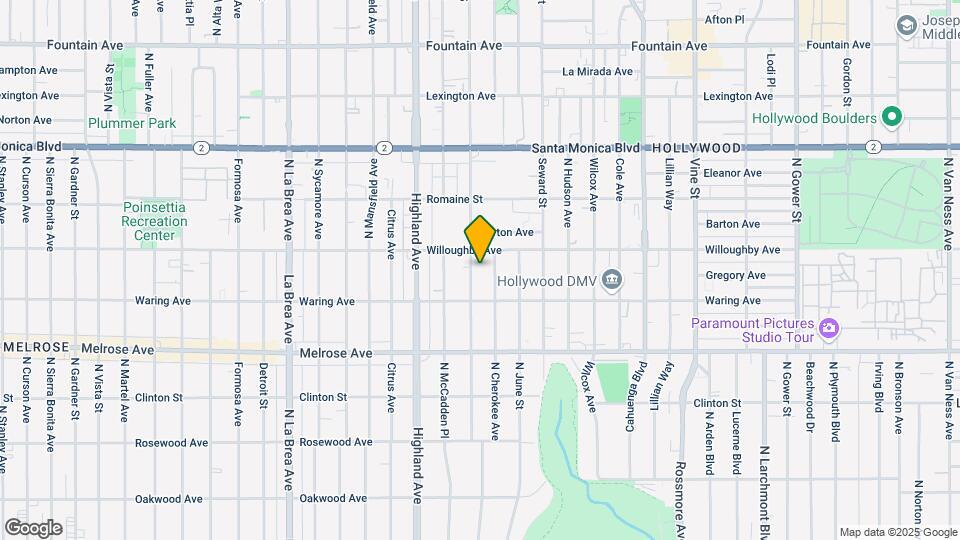 838 N Las Palmas Ave, Unit 1 Map and Location Details