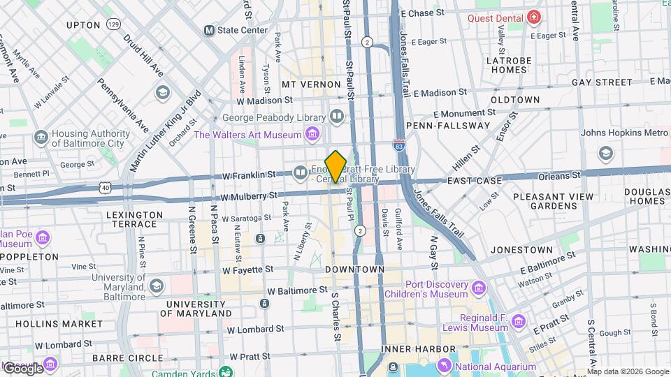 403 N Charles St, Unit Suite 500 Map and Location Details