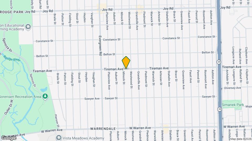 19437 Tireman St Map and Location Details