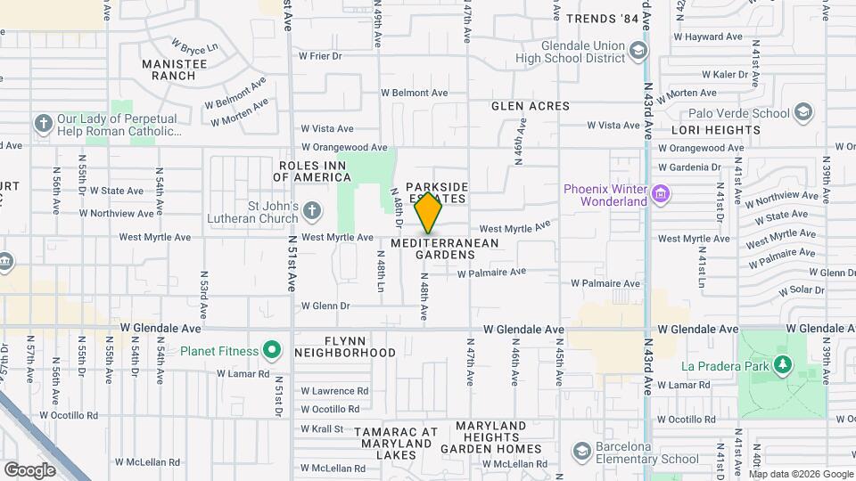 4776 W Vía Cynthia Map and Location Details