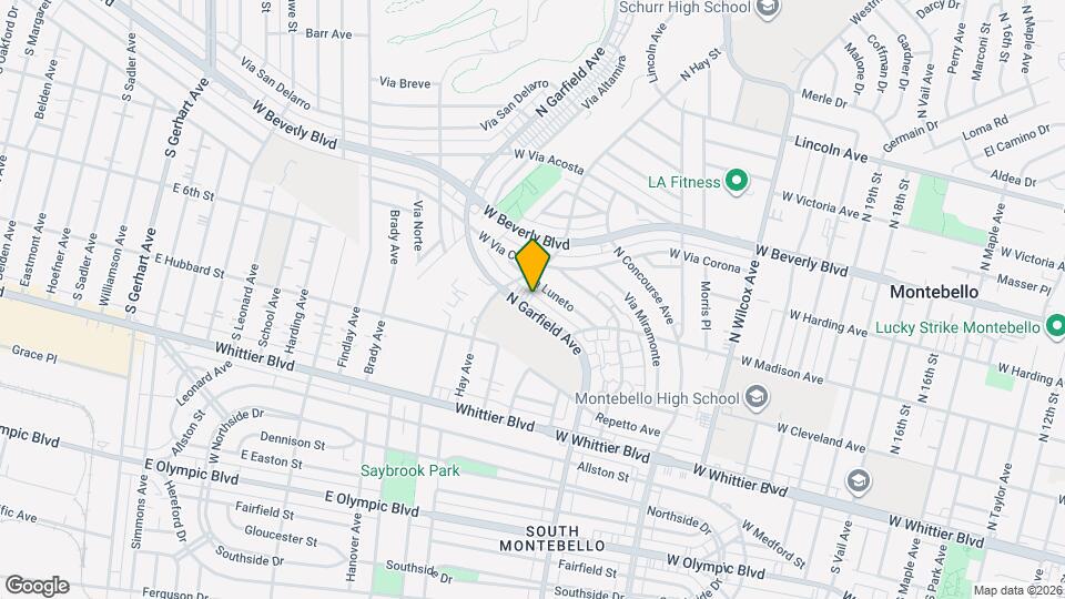 444 N Garfield Ave Mapa y Detalles de la Ubicación