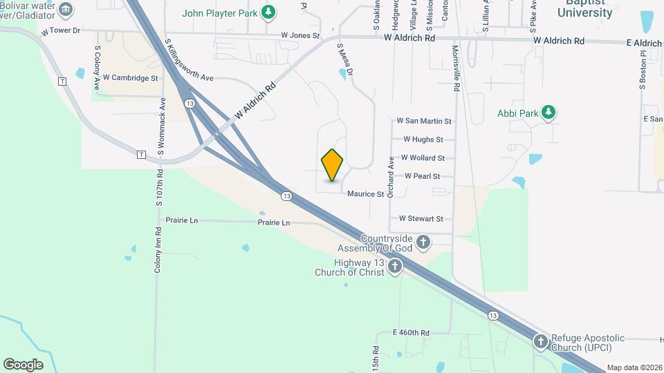 1345 W Maurice St Map and Location Details