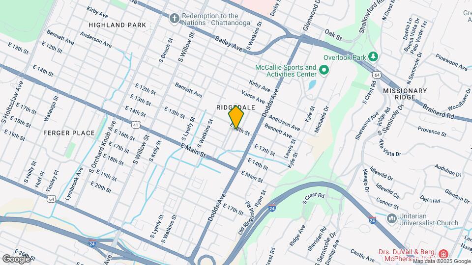1205 Peachtree St Map and Location Details
