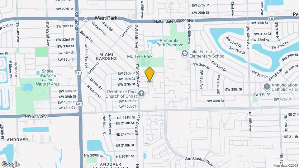 3741 SW 54th Ave Map and Location Details
