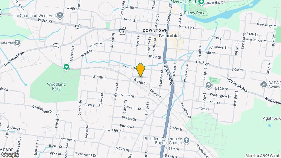 1116 Parker St Map and Location Details