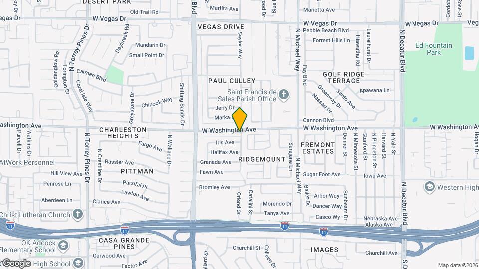 5801 W Washington Ave Mapa y Detalles de la Ubicación