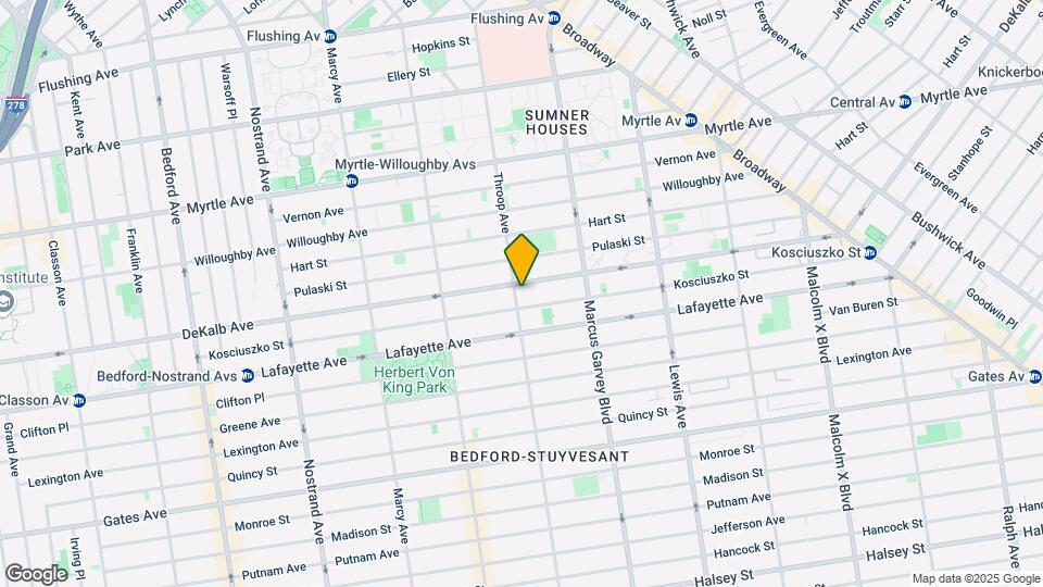 836 Dekalb Ave Map and Location Details