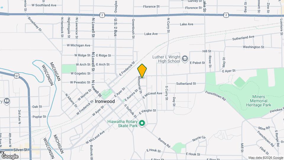 100 S Marquette St Map and Location Details