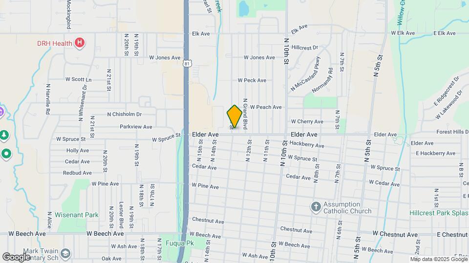 1221 W Elder Ave Map and Location Details