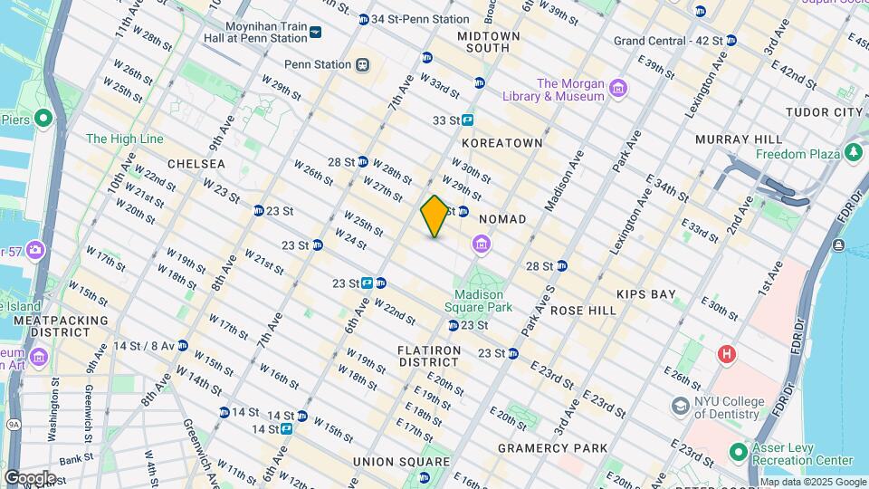 22-24 W 26th St Mapa y Detalles de la Ubicación