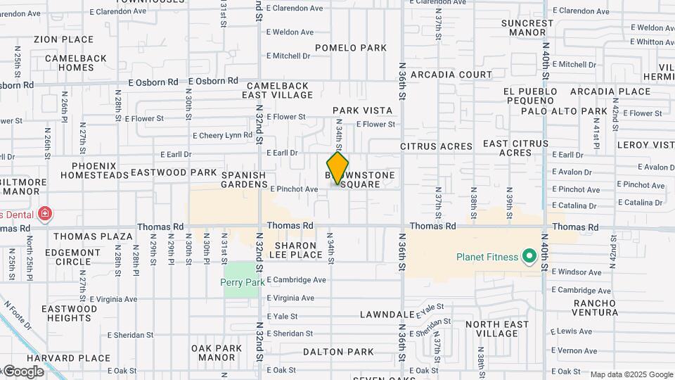 3404 E Pinchot Ave Map and Location Details