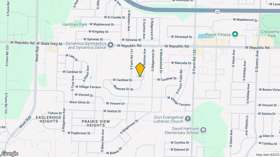 3439 W Cardinal Dr Map and Location Details