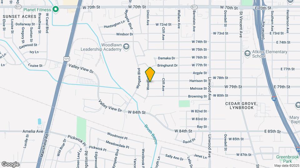 7813 Woodfield Dr Map and Location Details